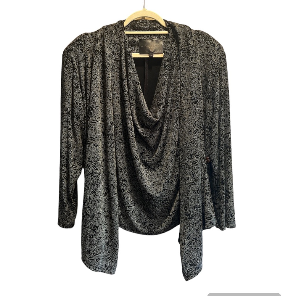 Vintage Phyllis Emelda Women’s Cardigan/Jacket and blouse set black and tan